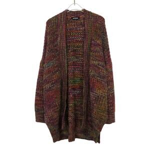 Express Multicolor Rainbow Knit Long Cardigan Sweater Size Extra Small